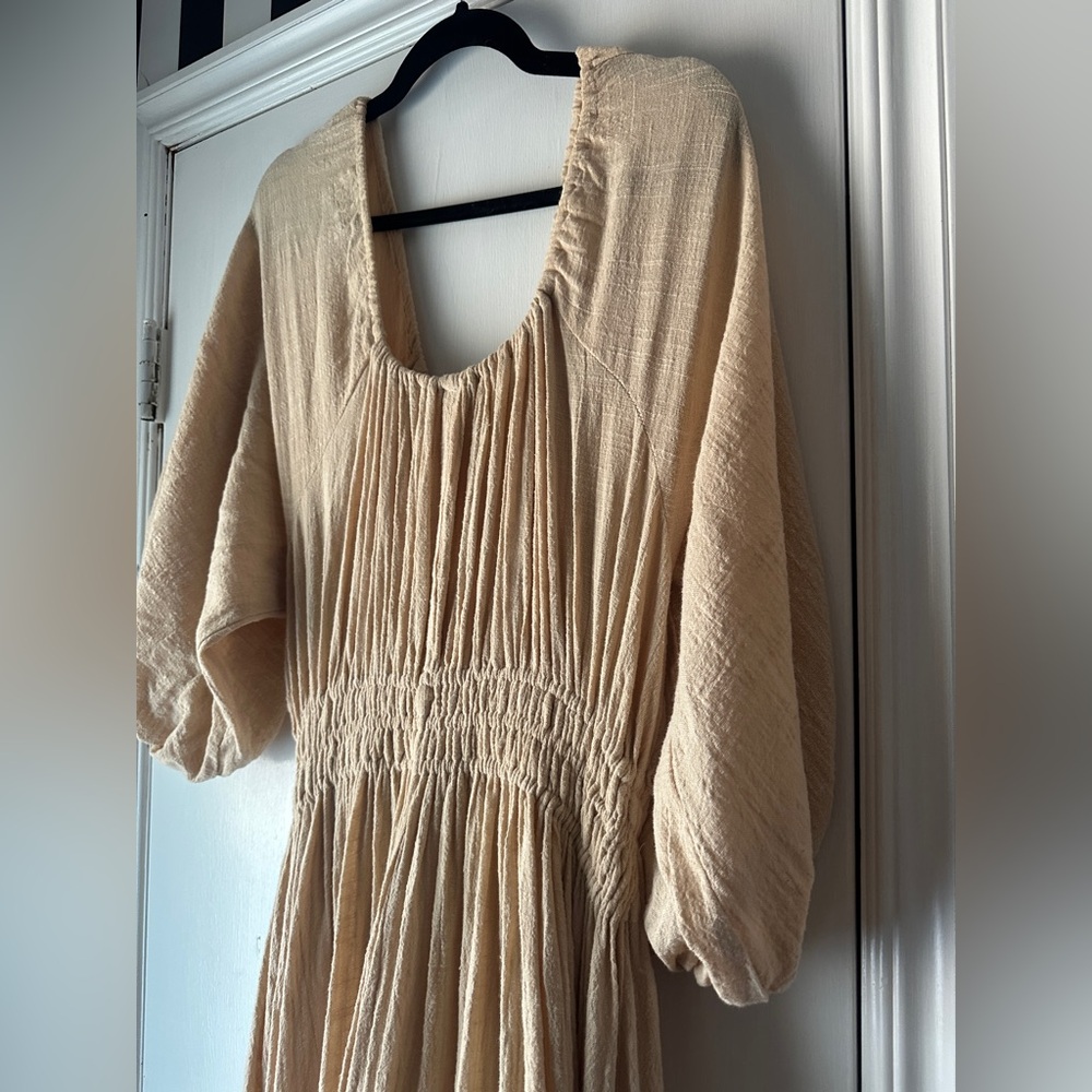 We Are Reclamation Ruffle Me Right Up Dress | Boho Maternity Photography Gown - Picture 4 of 6